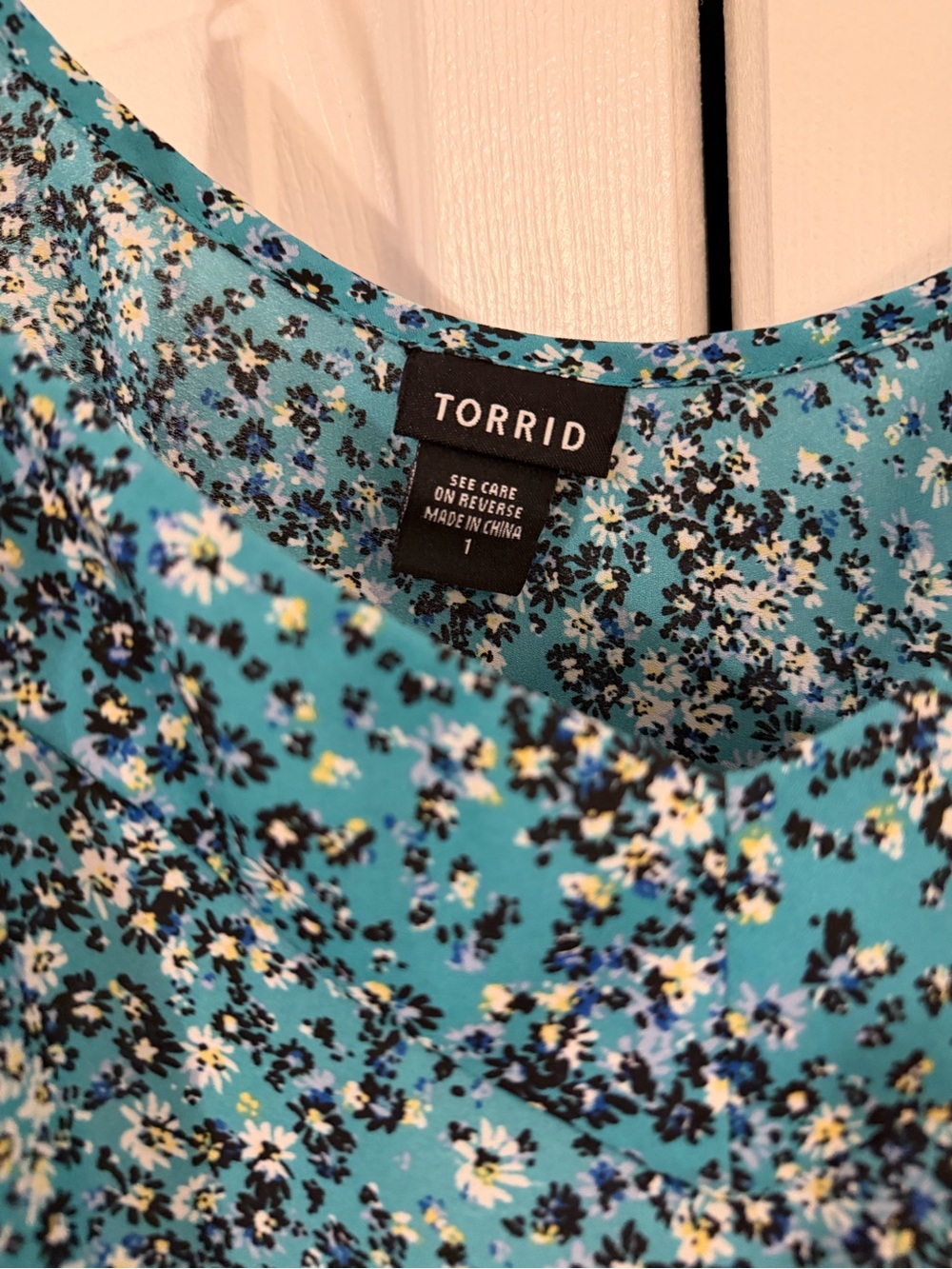torrid Teal Floral Satin Cami - Picture 2 of 3